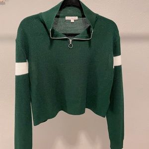 Don’t Ask Why Green Cropped Sweater